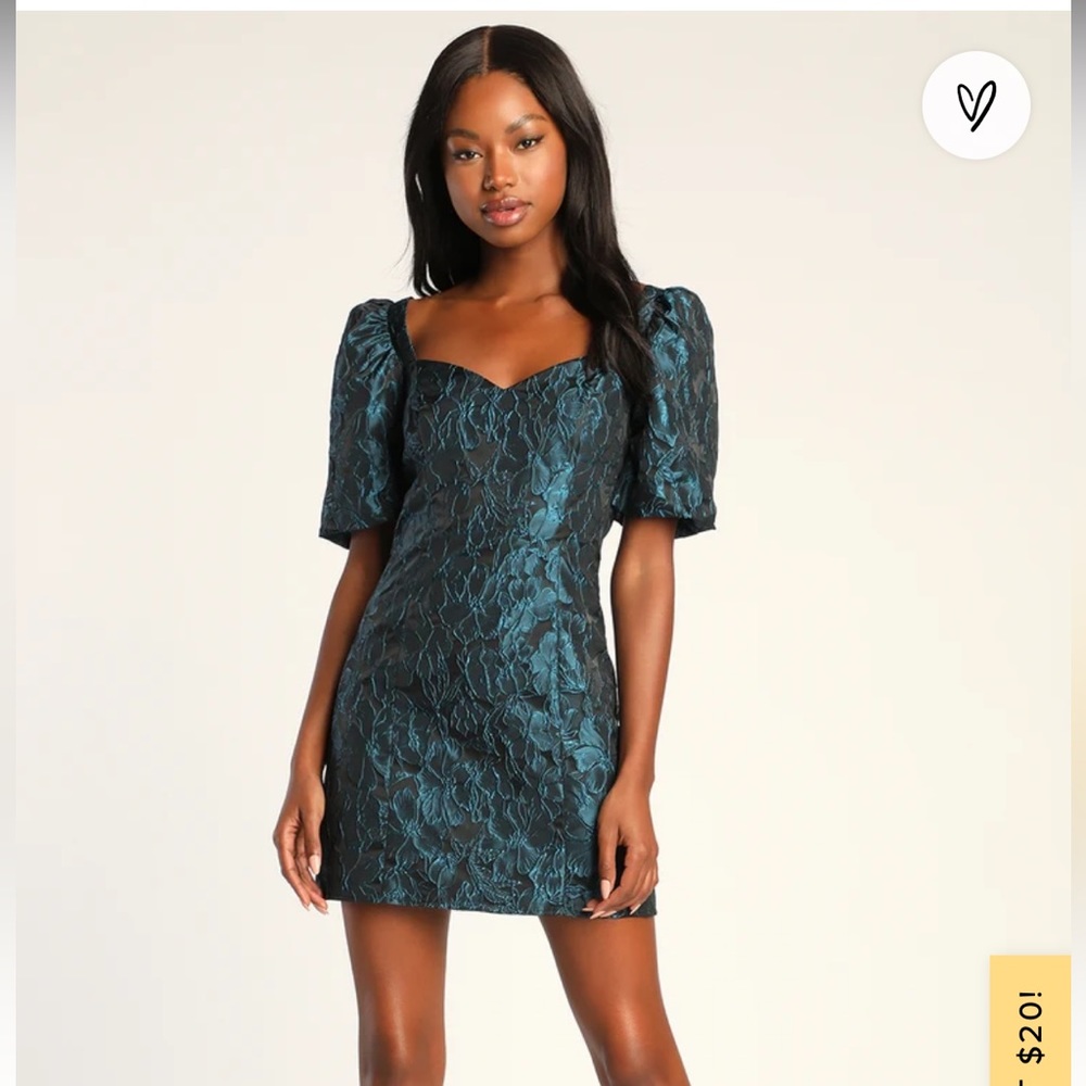 LULUS: Black + Green Dress